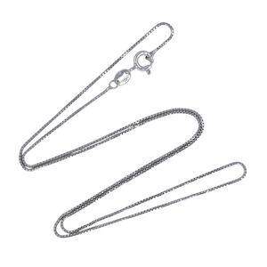 Estate Italy Sterling Silver 925 0.7mm Box Chain Necklace 18"